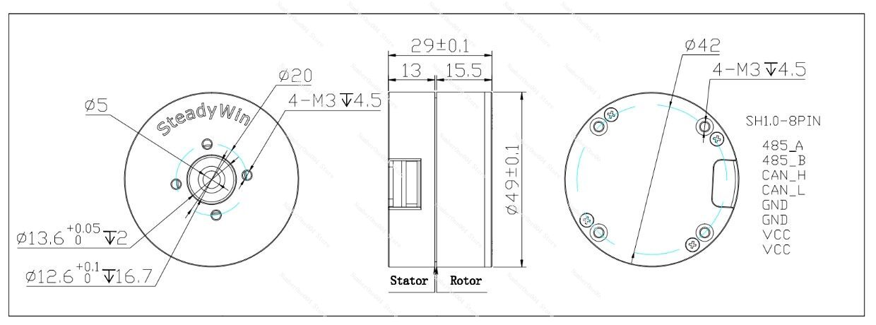DD5010 Bürstenloser Gleichstro – Direct Drive Servo Motor Robotics Bewertung und Preis